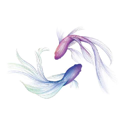再变 精灵双鱼纹身贴防水持久仿真女ins风纹身师联名高级感彩色14