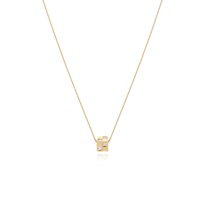 金色小项链锆石简约设计感吊坠