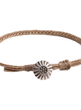 roninmade小众手工多巴胺编织米色壳手绳男女手链情侣礼物