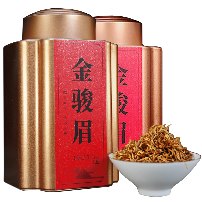 金駿眉茶葉特級正宗桐木關武夷山紅茶濃香蜜香型黃芽金俊眉500g
