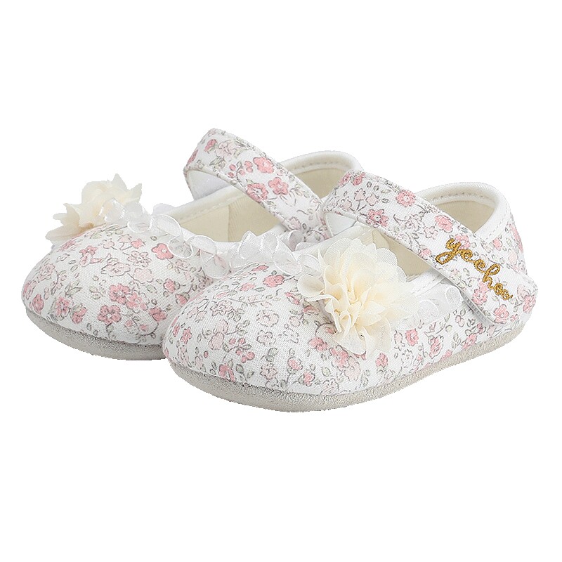【商场同款】英氏幼童鞋公主鞋抗菌女宝步前鞋防滑鞋子婴儿圆头鞋