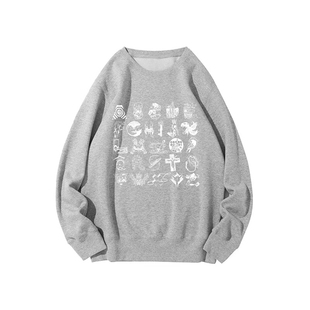 eva联名衣服绫波丽同款套装灰色卫衣白色打底衬衫黑长裤一套cos服