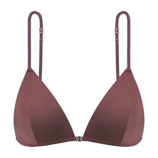 诗叶前扣超薄款法式无痕三角杯内衣女小胸性感美背挂脖无钢圈文胸