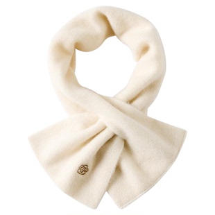 玖慕小山羊绒围巾女秋冬加厚保暖送妈妈长辈红色针织围脖新年礼物