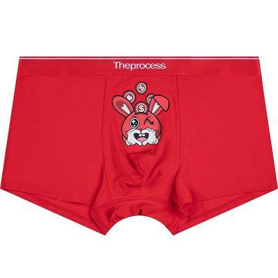 TP情侣红内裤趣味本命年内裤莫代尔男四角短裤盒装结婚新年送男友