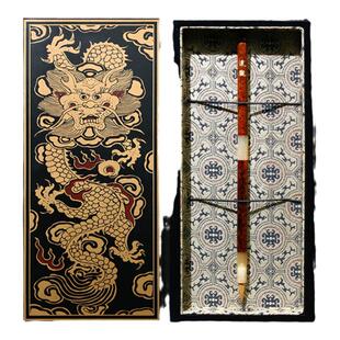 赋比兴 国家非遗 佘征军专业级小楷毛笔 高档纯狼毫小楷专用作品毛笔 大中小号楷书兼毫羊毫单支高级湖笔套装