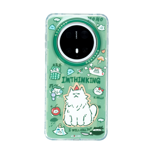 瓜咕噜「俺寻思」很有态度!原创手机壳适用华为Mate80ProMax光面可爱70pro+卡通拼贴双层60保护壳新款插画师