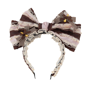 粉巧手作小物蝴蝶结边夹KC饼干两用胸针蛋糕扁帽原创Lolita发饰