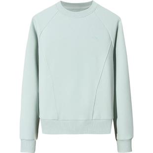 安踏奶芙卫衣丨易打理圆领套头衫女春季新款长袖休闲加绒运动上衣