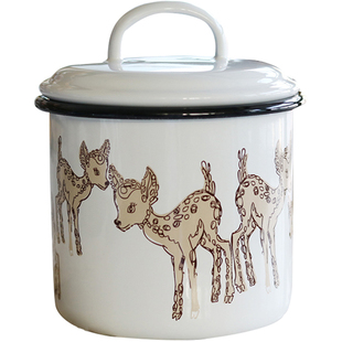 芬兰Muurla Ivana Helsinki系列搪瓷杯珐琅马克杯储物罐饼干桶