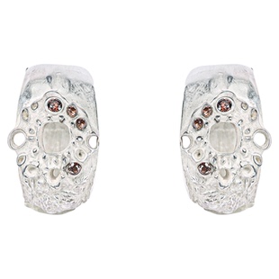 PUPILCASKET 环石瓦解耳圈925银