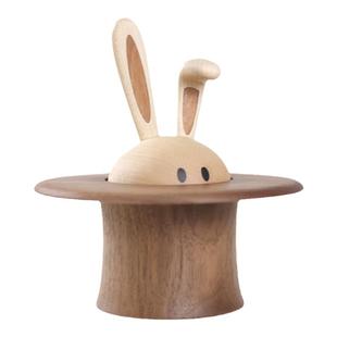 原上城八音盒魔术师的兔子木质音乐盒桌面摆件原创实木生日礼物