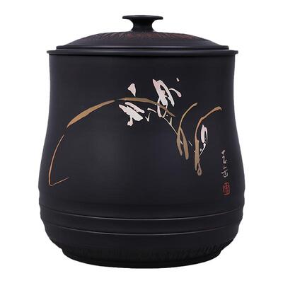建水紫陶纯手工中式七饼缸储茶罐
