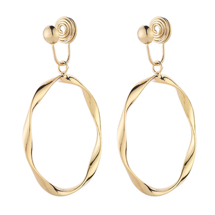 大耳圈夸张圆脸显瘦耳饰复古港风高级感气质耳环蚊香盘无耳洞耳夹