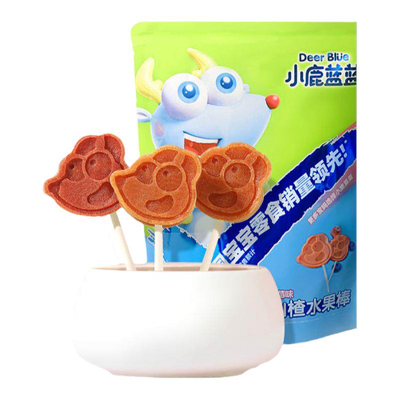 小鹿蓝蓝山楂棒棒糖儿童零食水果条山楂卷（送婴幼儿食谱）