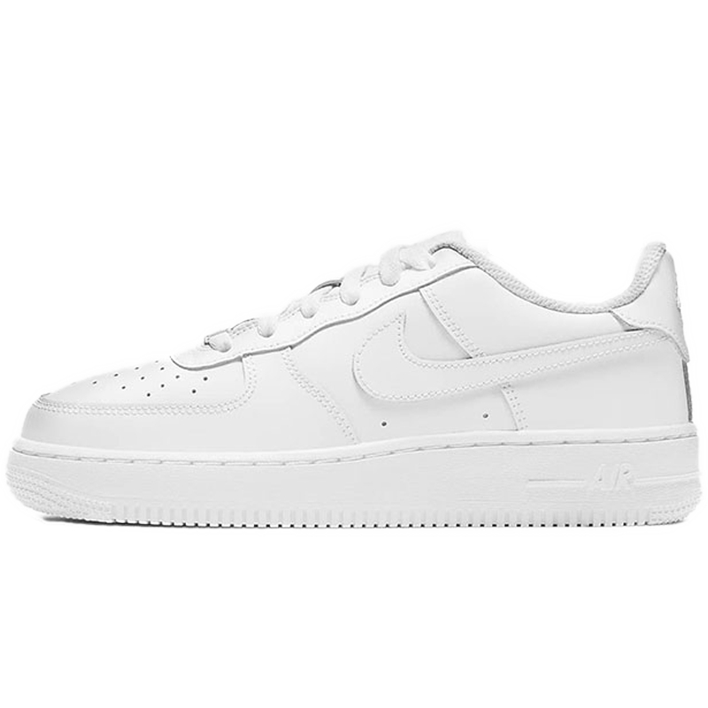 Nike耐克女大童鞋AIR FORCE 1空军一号纯白运动鞋板鞋DH2920