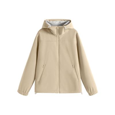 真维斯软壳加绒外套女登山夹克