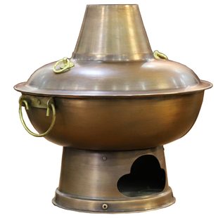 木炭铜火锅涮锅家用经典纯铜酸菜涮羊肉铜锅鸳鸯锅商用全铜京涮款