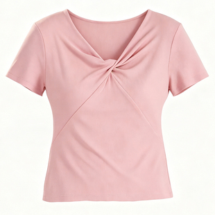 新款古典舞舞蹈课练功服形体服上衣女胖mm大码v字领日常可穿秋