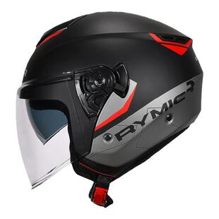 RYMIC摩托车头盔睿觅电动车四分之三盔四季防晒安全帽双镜片半盔