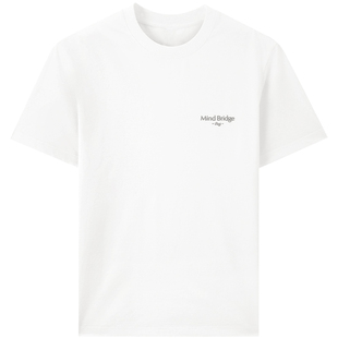 MB MindBridge夏季美式休闲半袖宽松T恤男士基础纯色短袖圆领男装