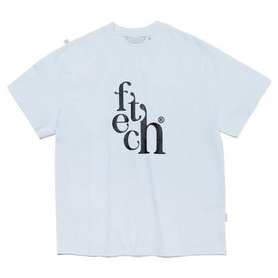 韩国设计师 FETCH23年夏季新款 经典logo印花圆领短袖T恤