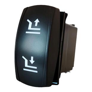 12V24V汽车翘板开关改装升降符号三档双边自复位DIY船形通用新品