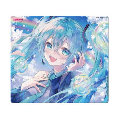 WALLHACK沃哈克SP004夏日初音二次元钢化玻璃鼠标垫女生桌垫办公