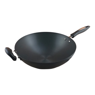 好嫂子富硒康硬质氧化炒锅不生锈圆底超轻便煤气燃气灶专用炒菜锅