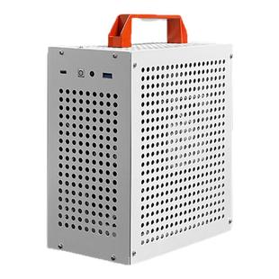 迷你ITX小机箱便携A4手提台式电脑主机箱外壳白色K39前置usb开关