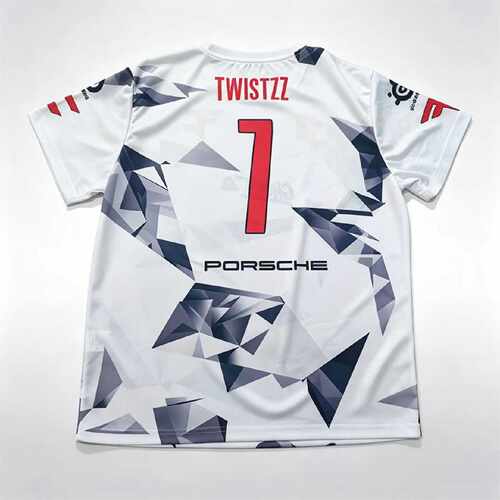 白色砖石队服TWISTZZ球衣数字7号电竞玩家专属印花短袖T恤速干衣