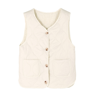 羊羔毛绒马甲女外穿2025新款冬季爆款双面穿马夹洋气叠穿背心外套