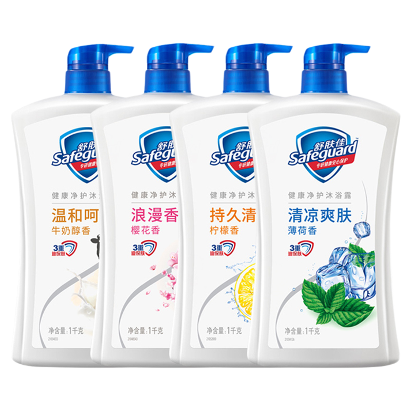 舒肤佳沐浴露清爽薄荷樱花香乳液