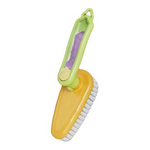 可旋转加液鞋刷多功能衣服刷鞋神器洗鞋刷子按压出液软毛家用洗衣