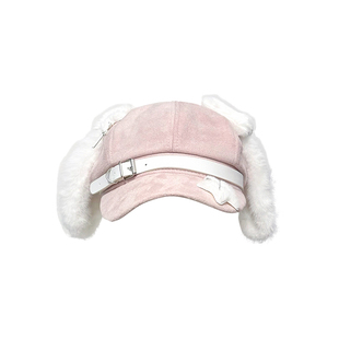 1Gangster Inn原创粉色小狗耳朵帽亚文化贝雷帽可爱个性宅文化