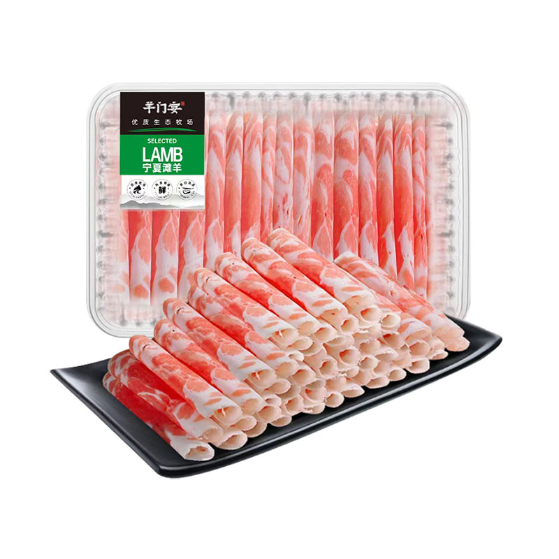 羊门宴正宗宁夏滩羊原切羊肉卷