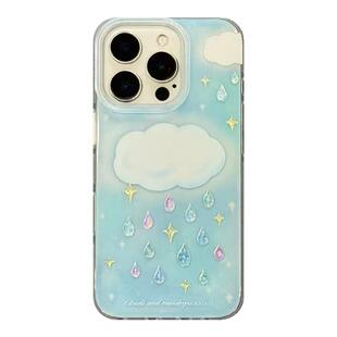 由里公园ins杨超越同款云朵彩钻雨滴15适用17pro苹果17ProMax手机壳iPhone16全包17新款14Promax保护套13少女