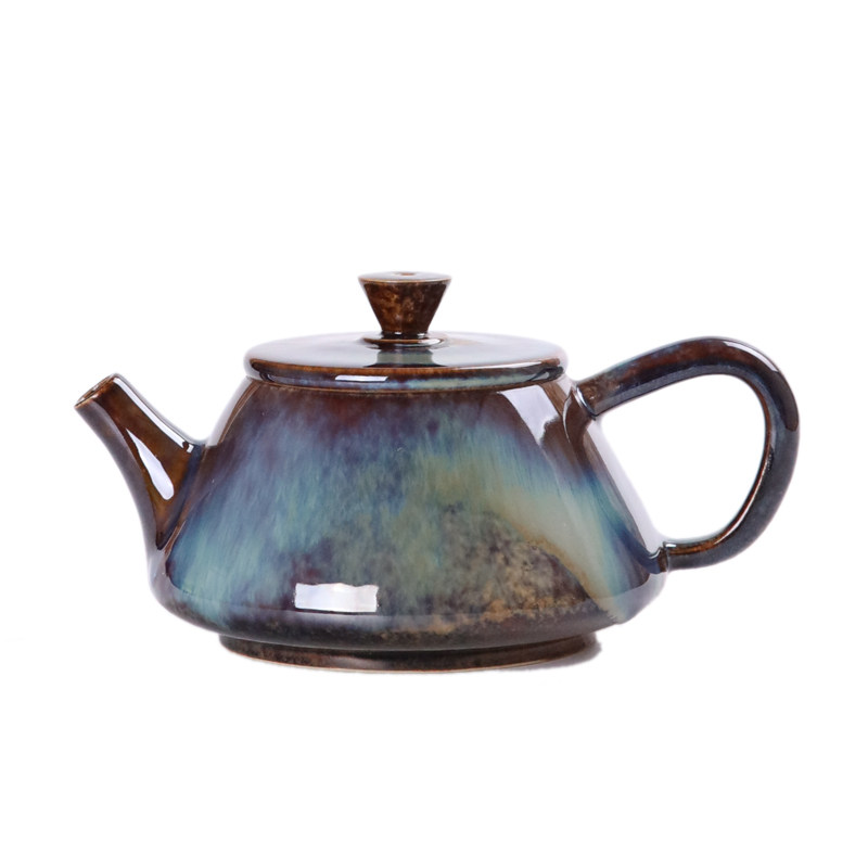 建水紫陶柴烧全手工功夫茶壶