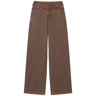 【杨幂同款】Miss Sixty2025秋季新款直筒牛仔裤女双腰头解构设计