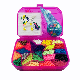 水雾魔法珠补充装套装工具配件图案卡片点珠笔男女孩收纳魔珠盒