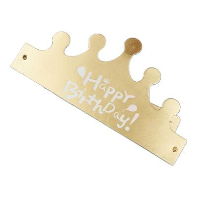 新款折叠式儿童成人皇冠生日帽