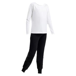 春季新款芭蕾舞练功服长袖上衣男童形体服黑白儿童舞蹈体操服套装