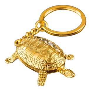 纳财招财龟小金龟钥匙扣合金挂件创意摆件汽车链锁匙环可爱女挂饰