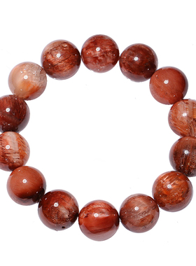 天然橘红兔毛手链单圈男女款礼品