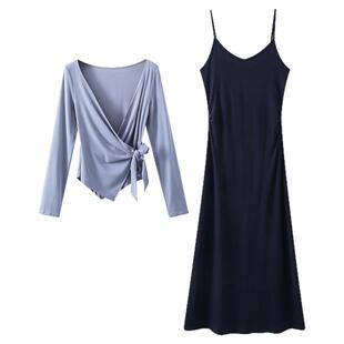 夕蒙2026新款春季韩系气质小个子巨好看绝美小众连衣裙上衣套装女