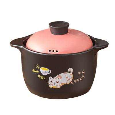 耐高温陶瓷瓦罐汤锅大号粉色沙锅