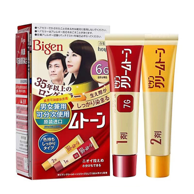 日本HOYU美源可瑞慕Bigen发采白发染发剂天然植物遮白发染发男女