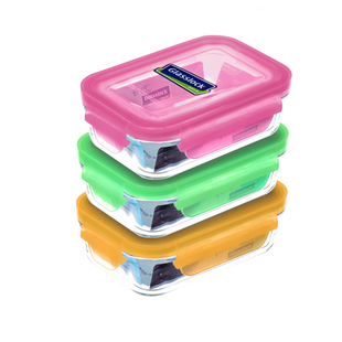 glasslock韩国进口耐热钢化玻璃饭盒冰箱冷冻微波炉大容量保鲜盒