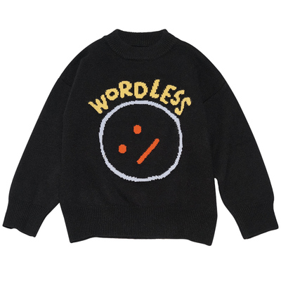 原创插画圆领日系风毛衣过年新衣