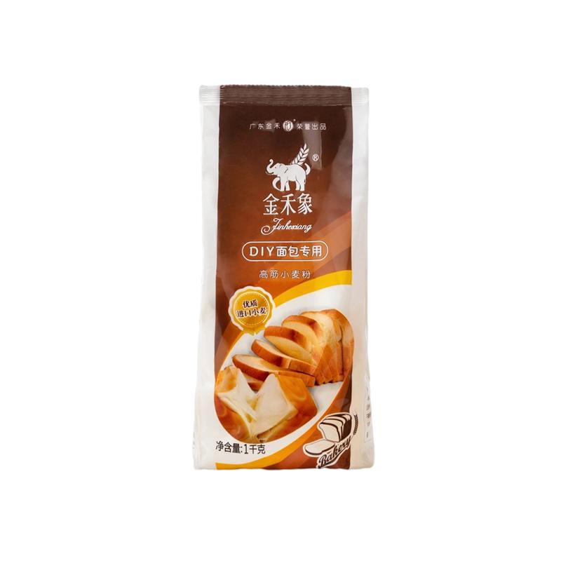金禾象高筋面粉面包粉烘焙食材料家用小麦粉面包机专用1kg小包装